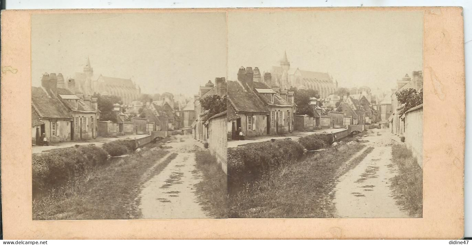 PHOTOS STÉRÉOSCOPIQUES - Vue De La Ville De EU - Stereo-Photographie