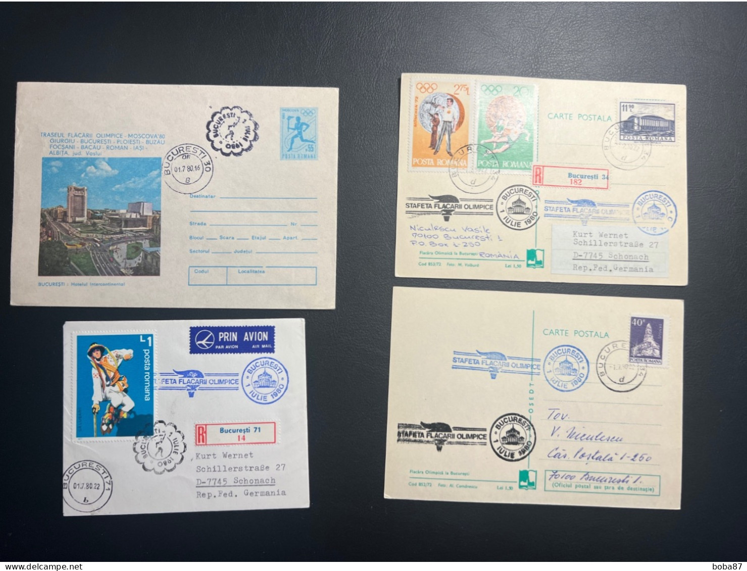 1980 MOSCOW SUMMER OLYMPICS  TORCH RELAY ROMANIA 35 RARE COVERS WITH CANCELATIONS - Summer 1980: Moscow