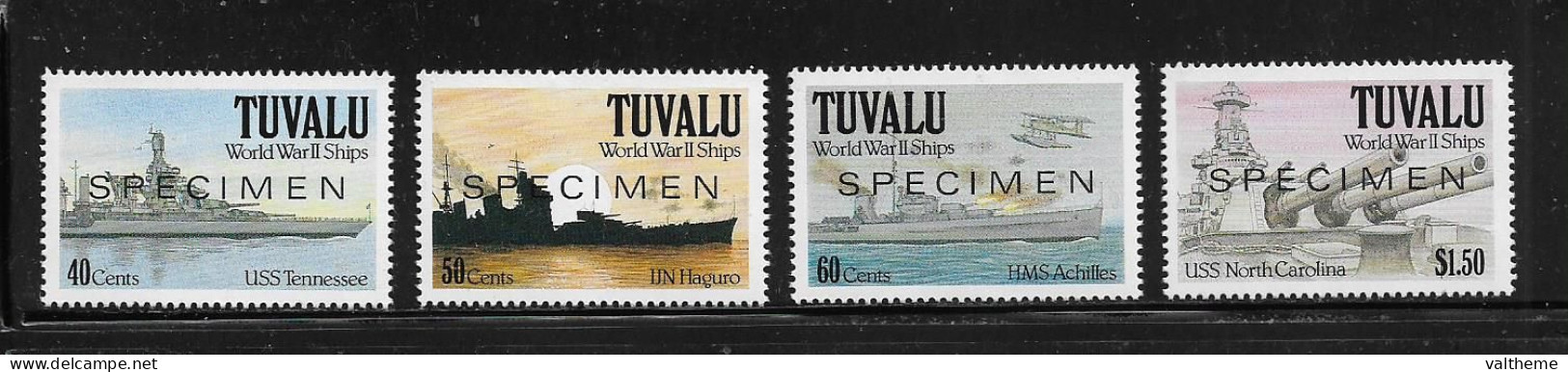 TUVALU  ( DIV - 393 )   1991  N° YVERT ET TELLIER  N°  571/574     N**   SPECIMEN - Tuvalu (fr. Elliceinseln)