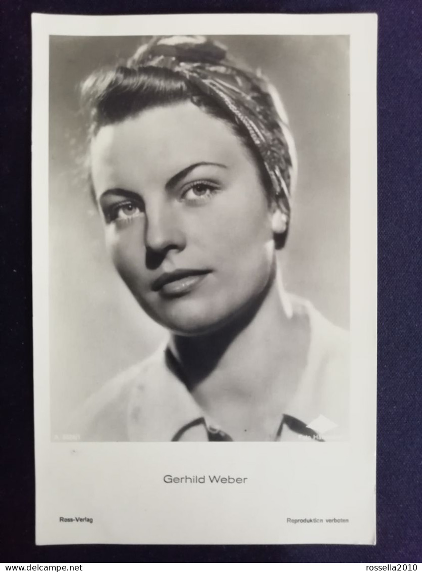 CARTOLINA  PERSONAGGIO FAMOSO GERMANIA  ATTRICE GERHILD WEBER Germany Actress Postcard  Deutschland Ansichtskarten - Artistes