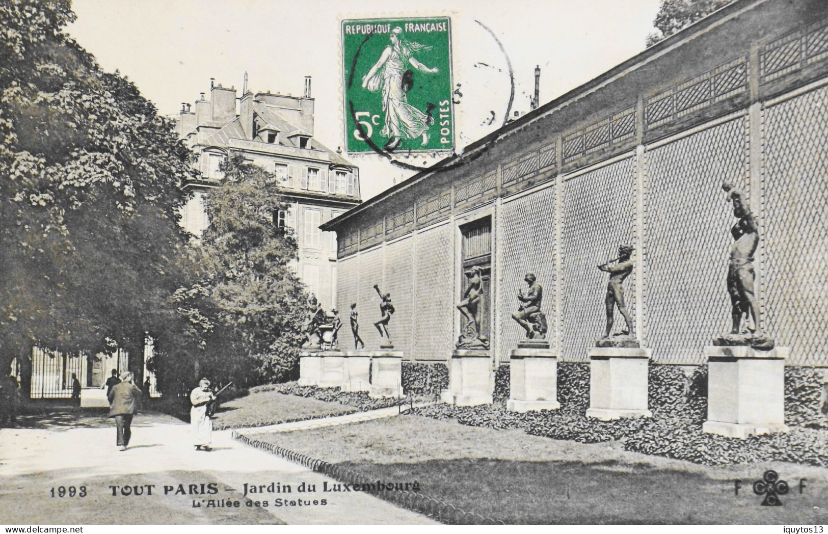 CPA. [75] > TOUT PARIS > N° 1993 - Jardin Du Luxembourg, Allée Des Statues - (VIe Arrt.) - 1913 - Coll. F. Fleury - TBE - Arrondissement: 06