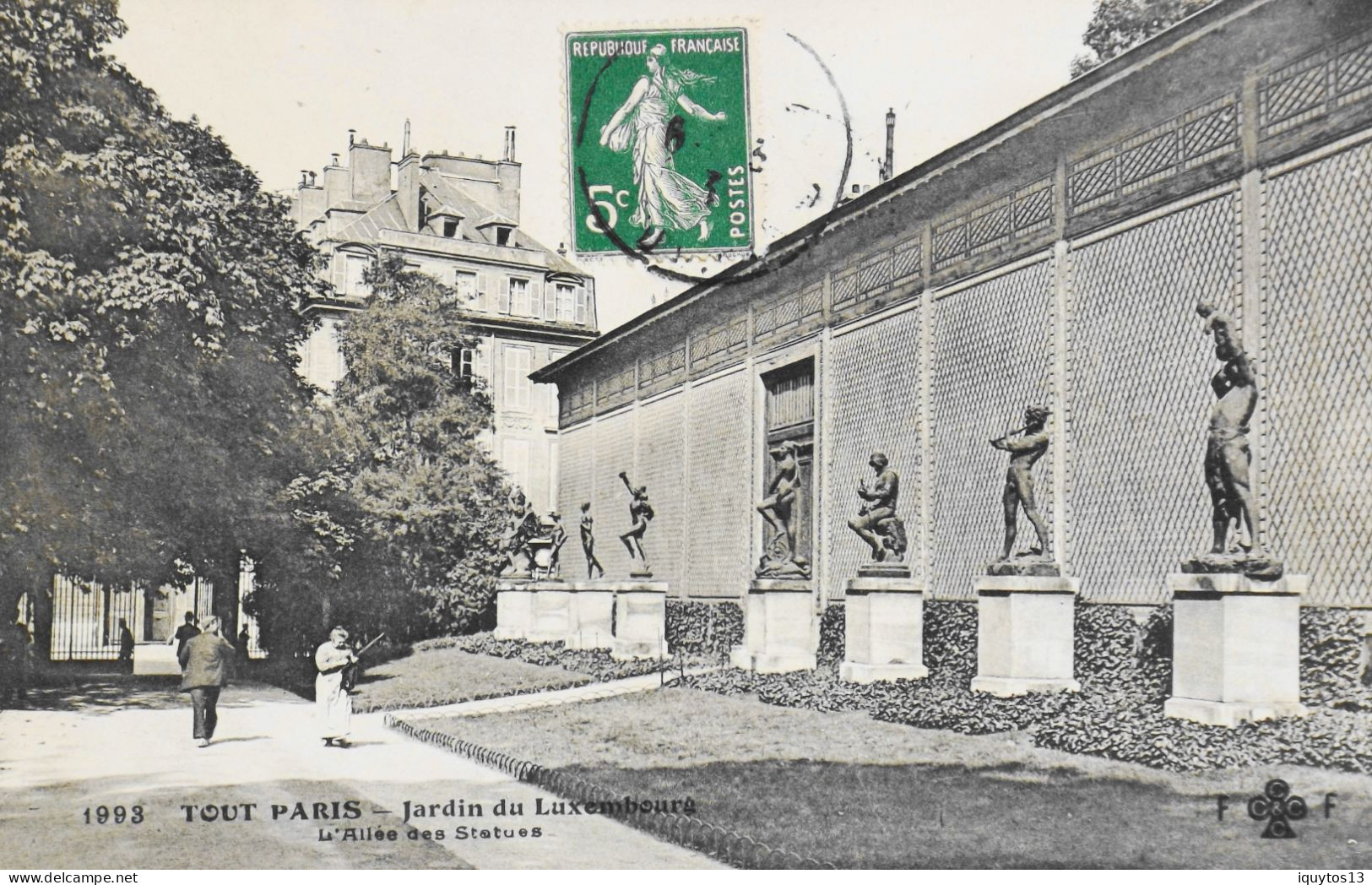 CPA. [75] > TOUT PARIS > N° 1993 - Jardin Du Luxembourg, Allée Des Statues - (VIe Arrt.) - 1913 - Coll. F. Fleury - TBE - Distretto: 06