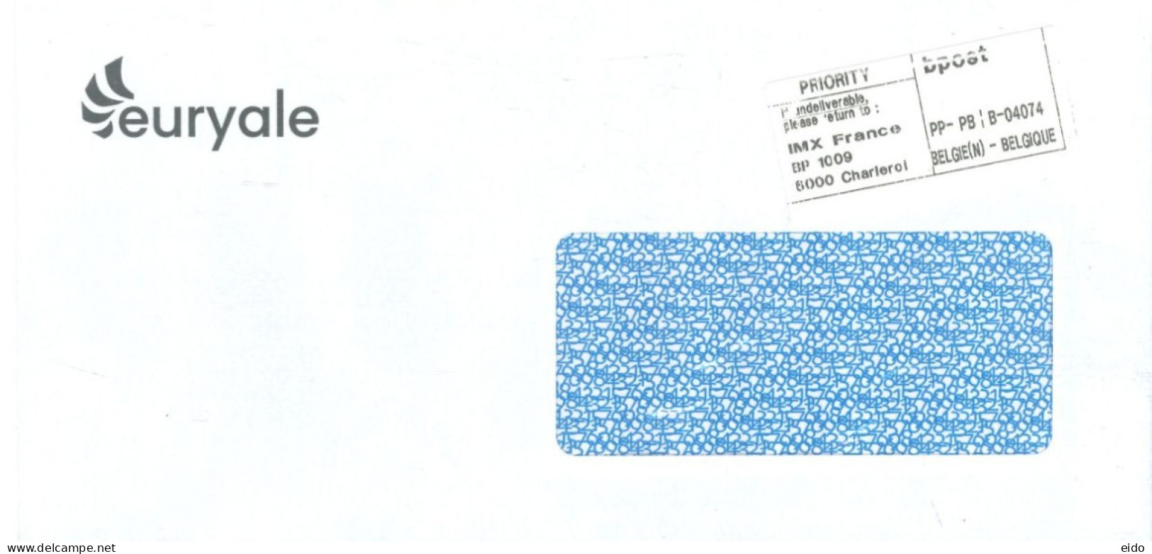 BELGIUM - 2023 - POSTAL PRIORITY FRANKING MACHINE LABEL COVER TO DUBAI. - Cartas & Documentos