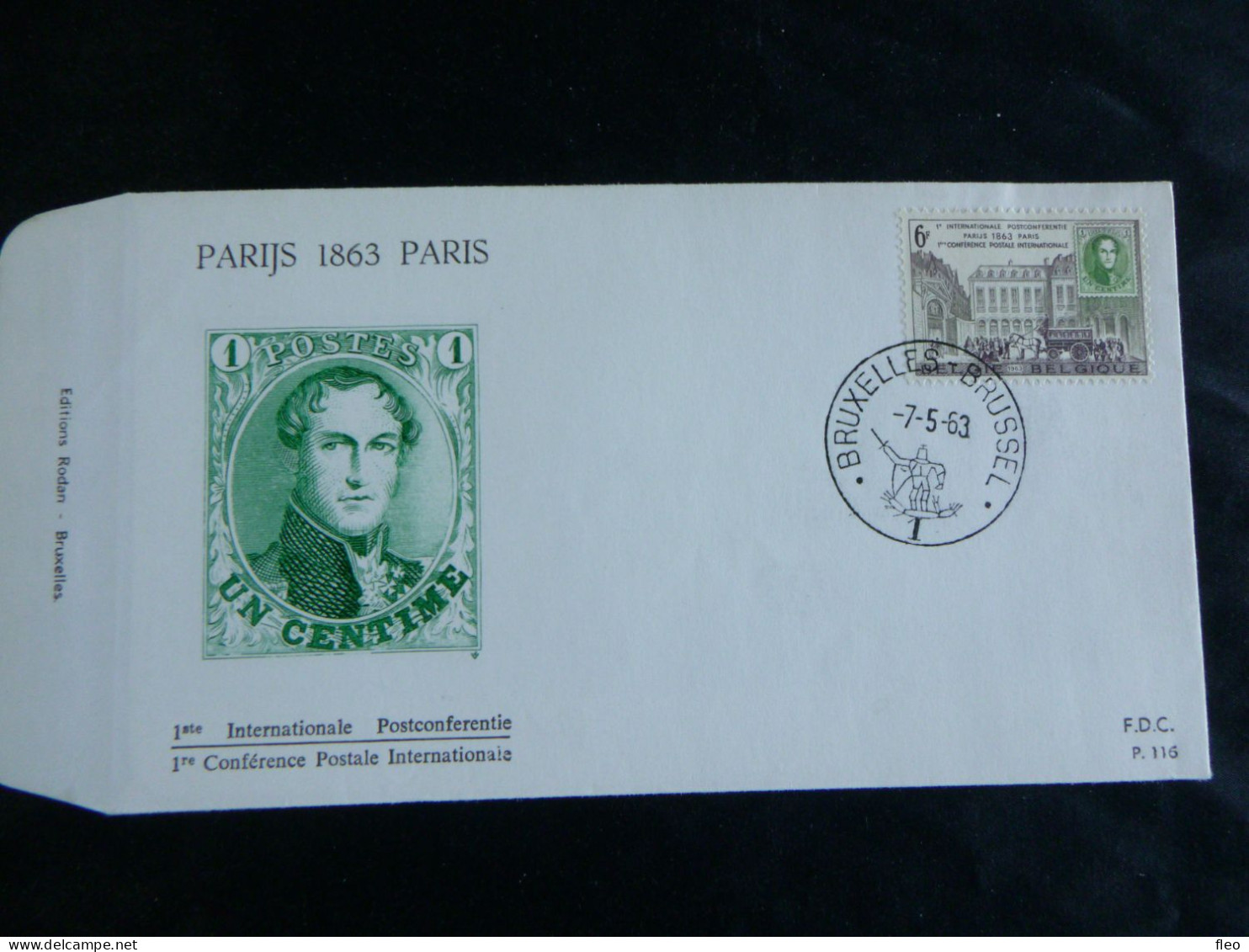 1963 1250 FDC (Brux/Brus) : " Conférence Postale/postconferentie Internationale Paris " - 1961-1970