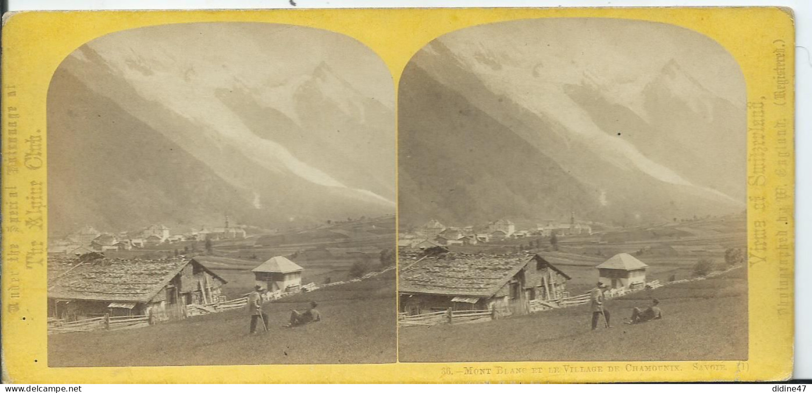 PHOTOS STÉRÉOSCOPIQUES - CHAMONIX - Mont Blanc - Stereoscopic