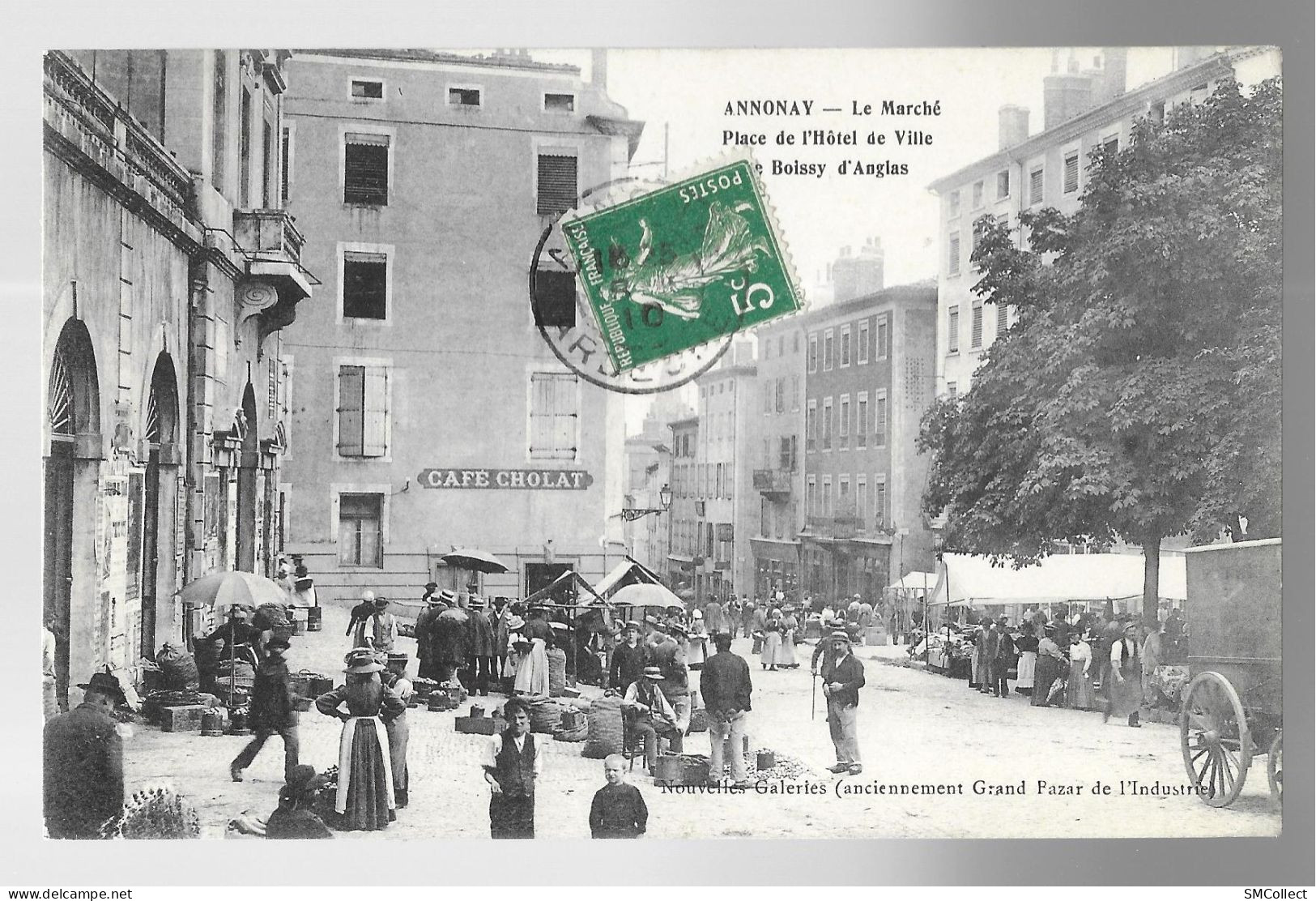 Annonay, Le Marché Place De L'hotel De Ville, Rue Boissy D'Anglas (A18p71) - Annonay