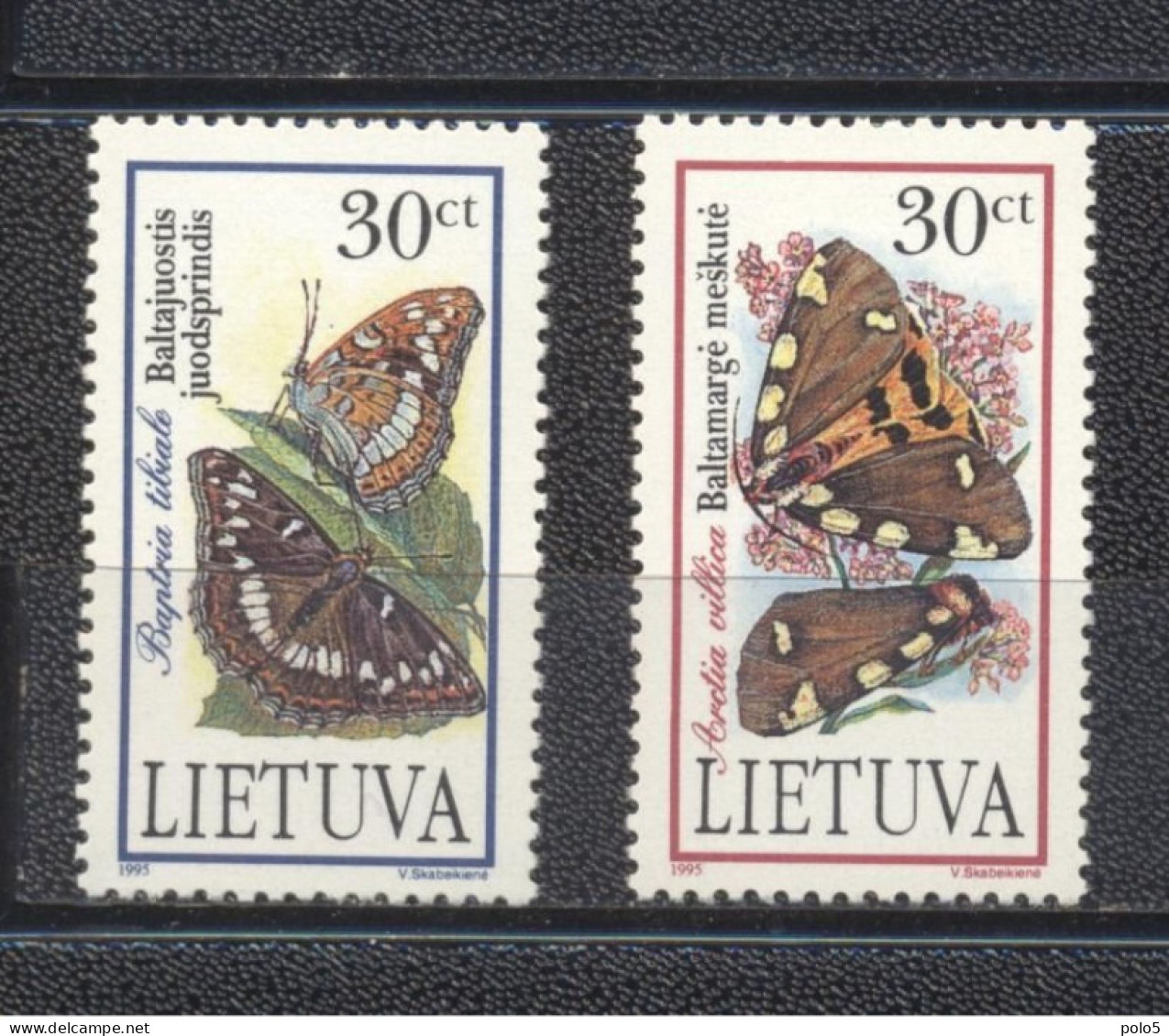 Lituania 1995- Butterflies And Moths In The Red Book Set (2v) - Litouwen