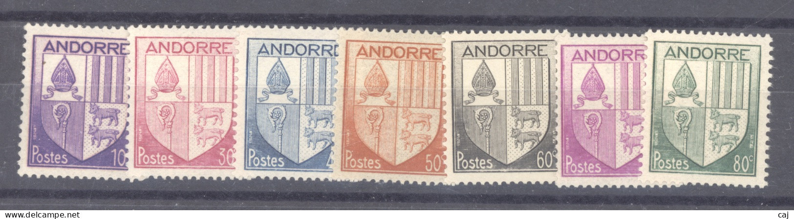 Andorre   :  Yv  93-99  ** - Unused Stamps