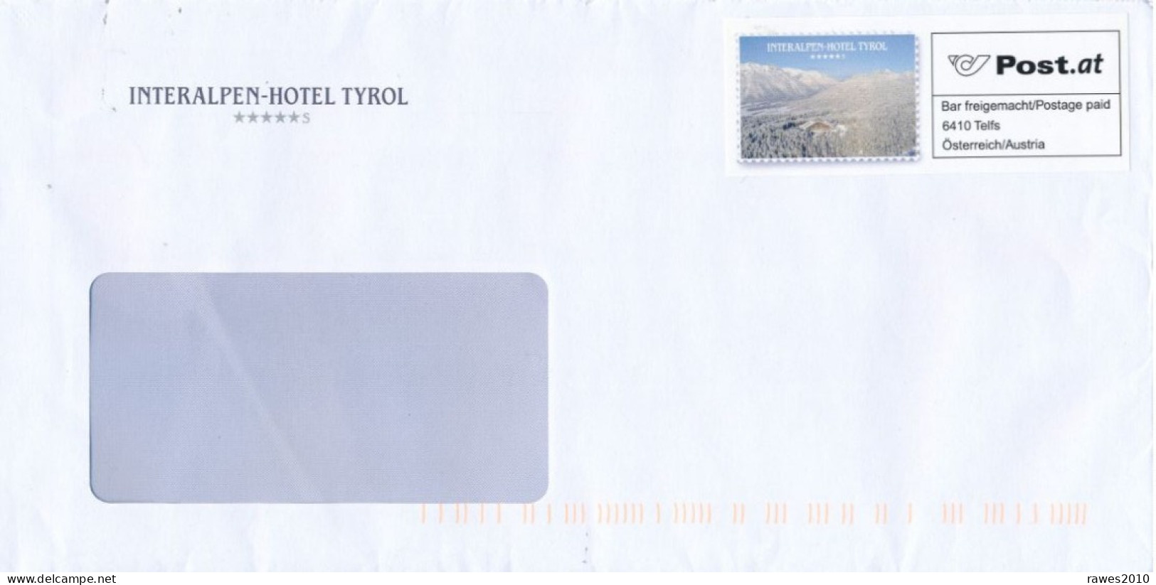 Österreich 2024 Telfs-Buchen Label Bar Freigemacht + Hotel Winter Interalpen-Hotel Tyrol - Brieven En Documenten