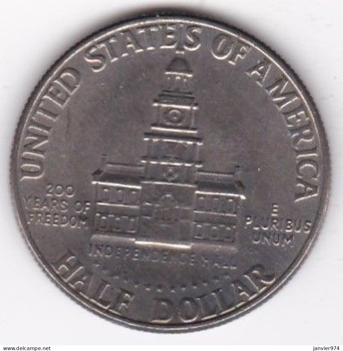 Etats Unis Half Dollar 1976 Kennedy Bicentenaire 1776 1976 . En Cuivre Plaqué Cupronickel, KM# 205 - 1964-…: Kennedy
