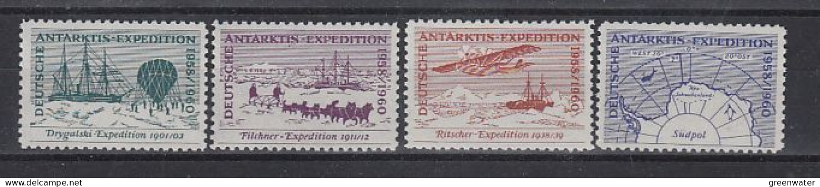 Germany Deutsche Antarktis Expedition 1958/1960 4v  (private Issue) ** Mnh (59622) - Spedizioni Antartiche