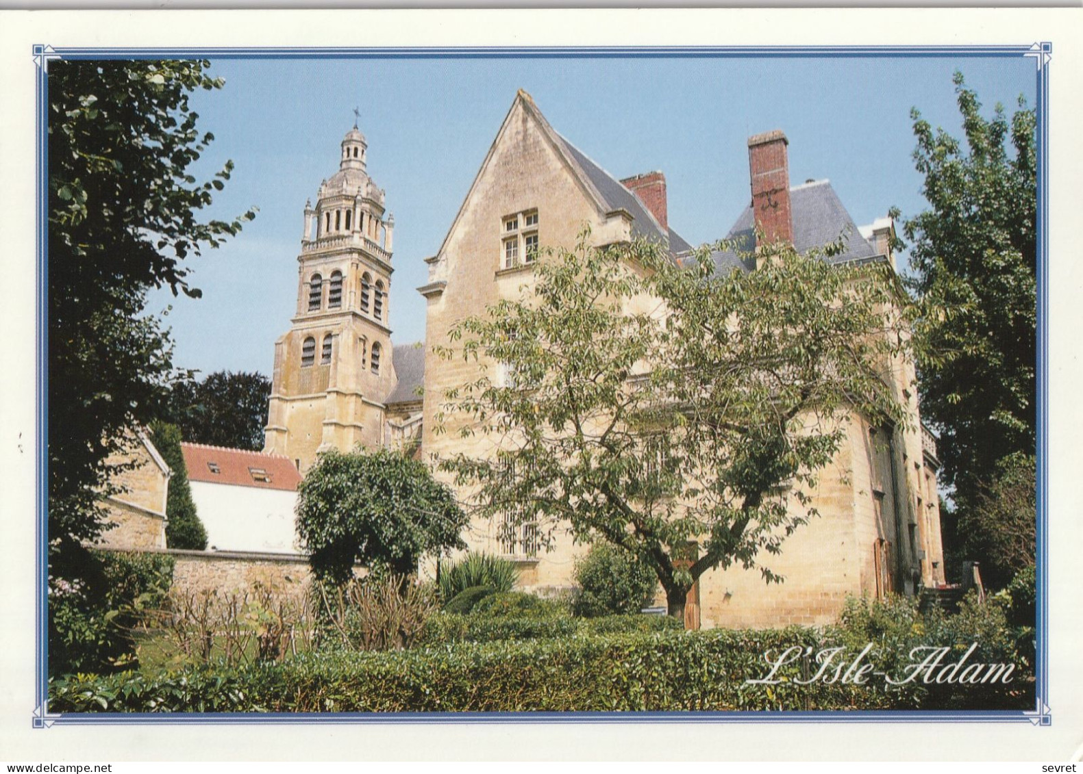 CPM . L'ISLE ADAM. - Eglise St-Martin Vue Du Jardin Du Presbytère. Cliché RARE - L'Isle Adam