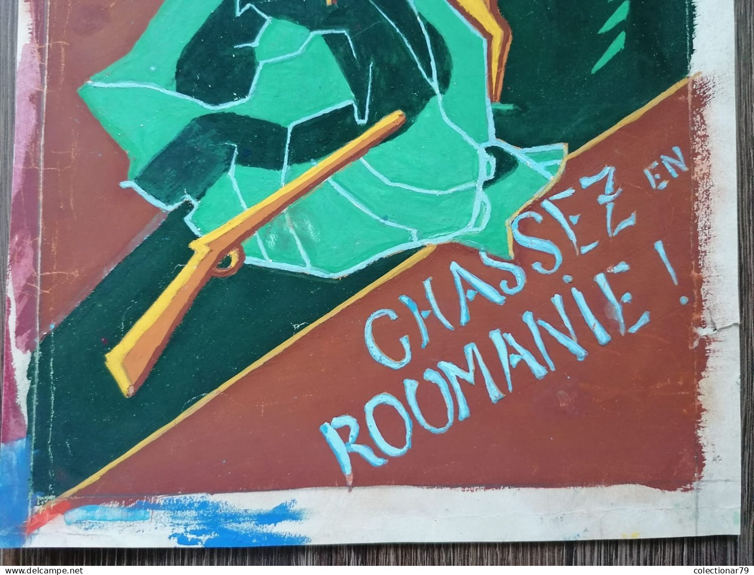 Romania promovare propaganda Lot doua proiecte afis Chassez en Roumanie