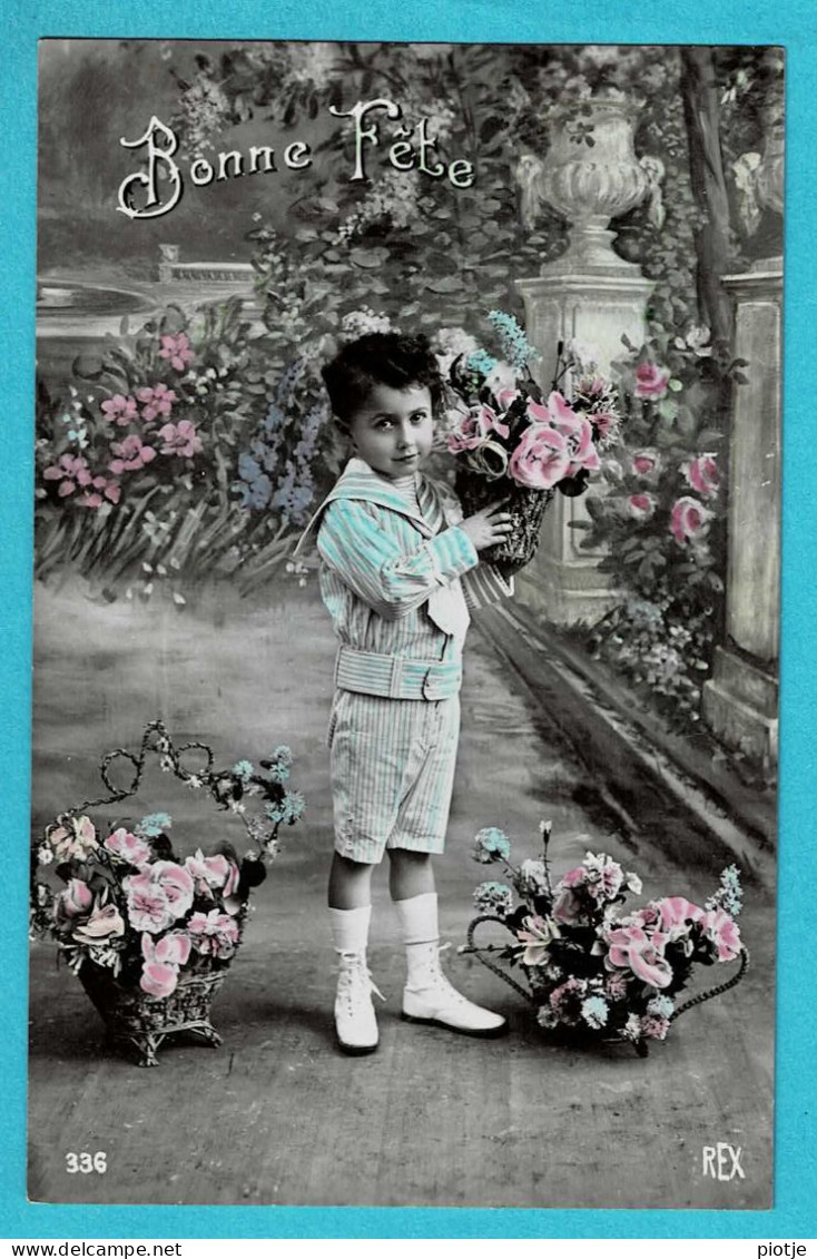 * Fantaisie - Fantasy - Fantasie (Bonne Fête) * (REX 336) Boy, Garçon, Enfant, Child, Fleurs, Flowers, Roses - Sonstige & Ohne Zuordnung