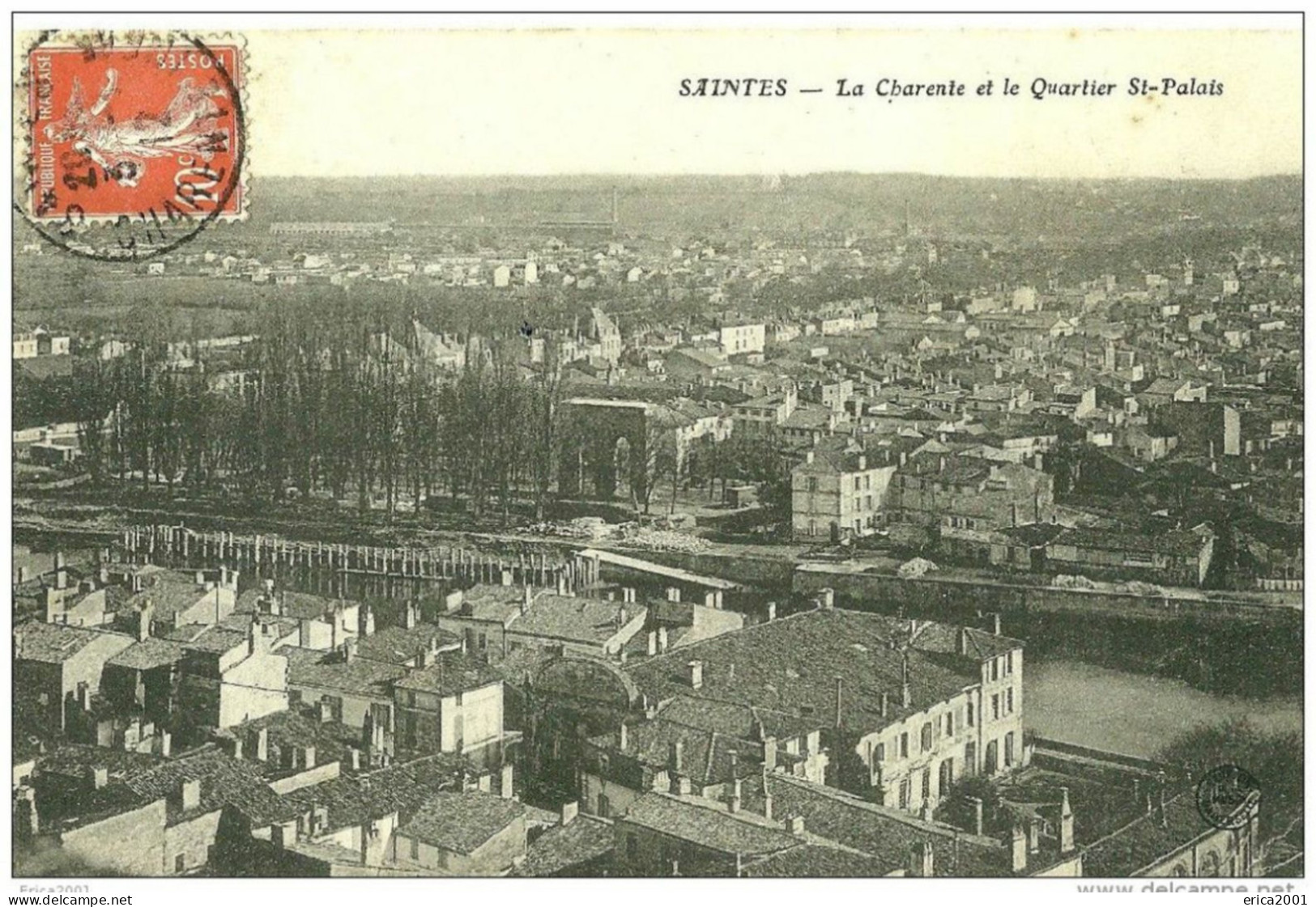 Saintes. Vue Sur Le Quartier Saint Palais Et La Charente. - Saintes