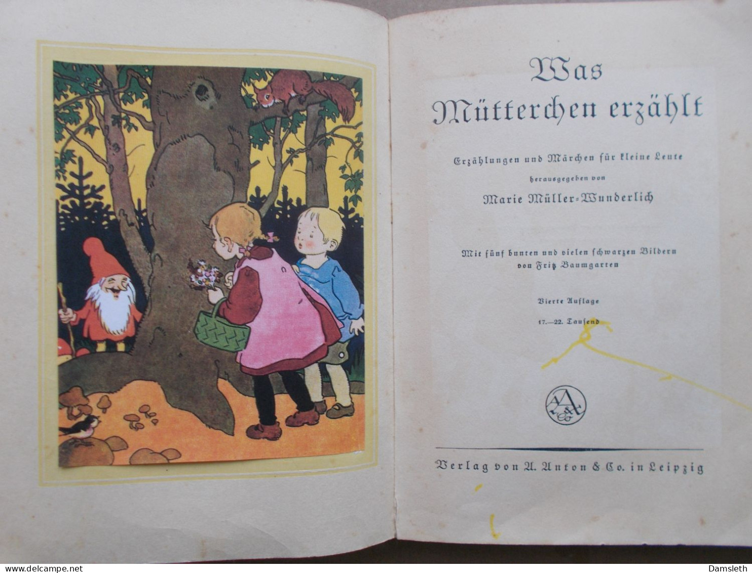 1935 Children's Book Fritz Baumgarten; Was Mütterchen Erzählt / Stories Told By Mother - 2 - Altri & Non Classificati