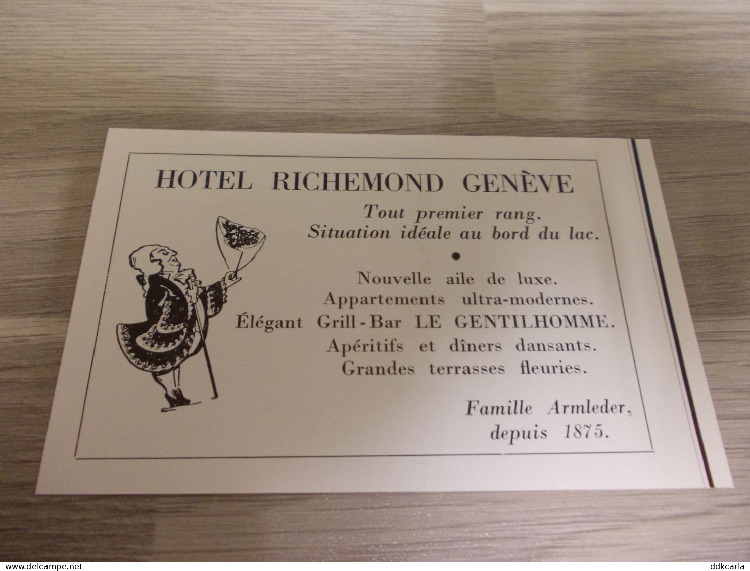 Reclame Advertentie Uit Oud Tijdschrift 1956 - Hotel Richemond Genève - Famille Armleder - Advertising