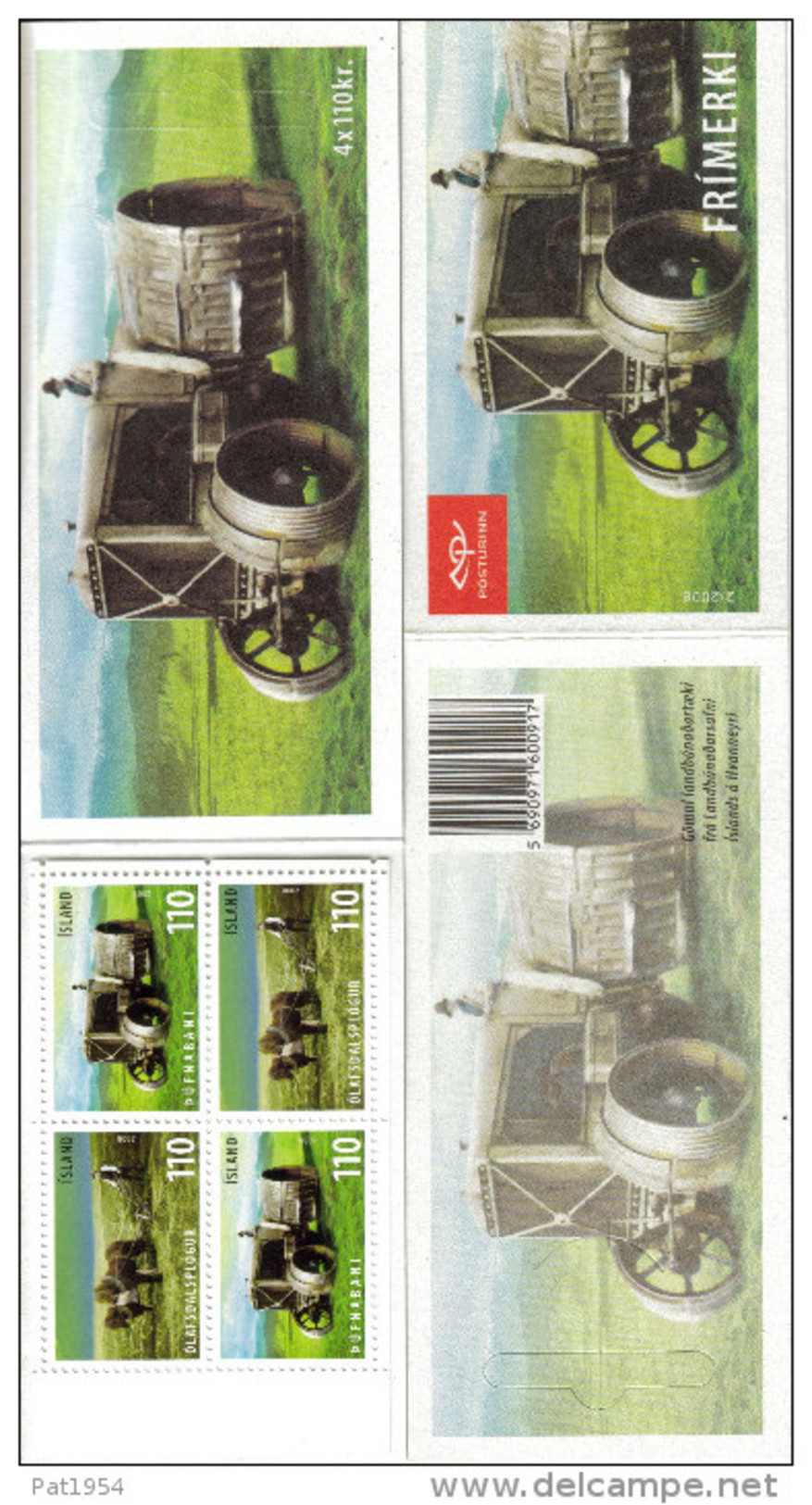 Carnet N° C1124 D'Islande 2008 Avec Chevaux Et Machines Agricoles - Markenheftchen