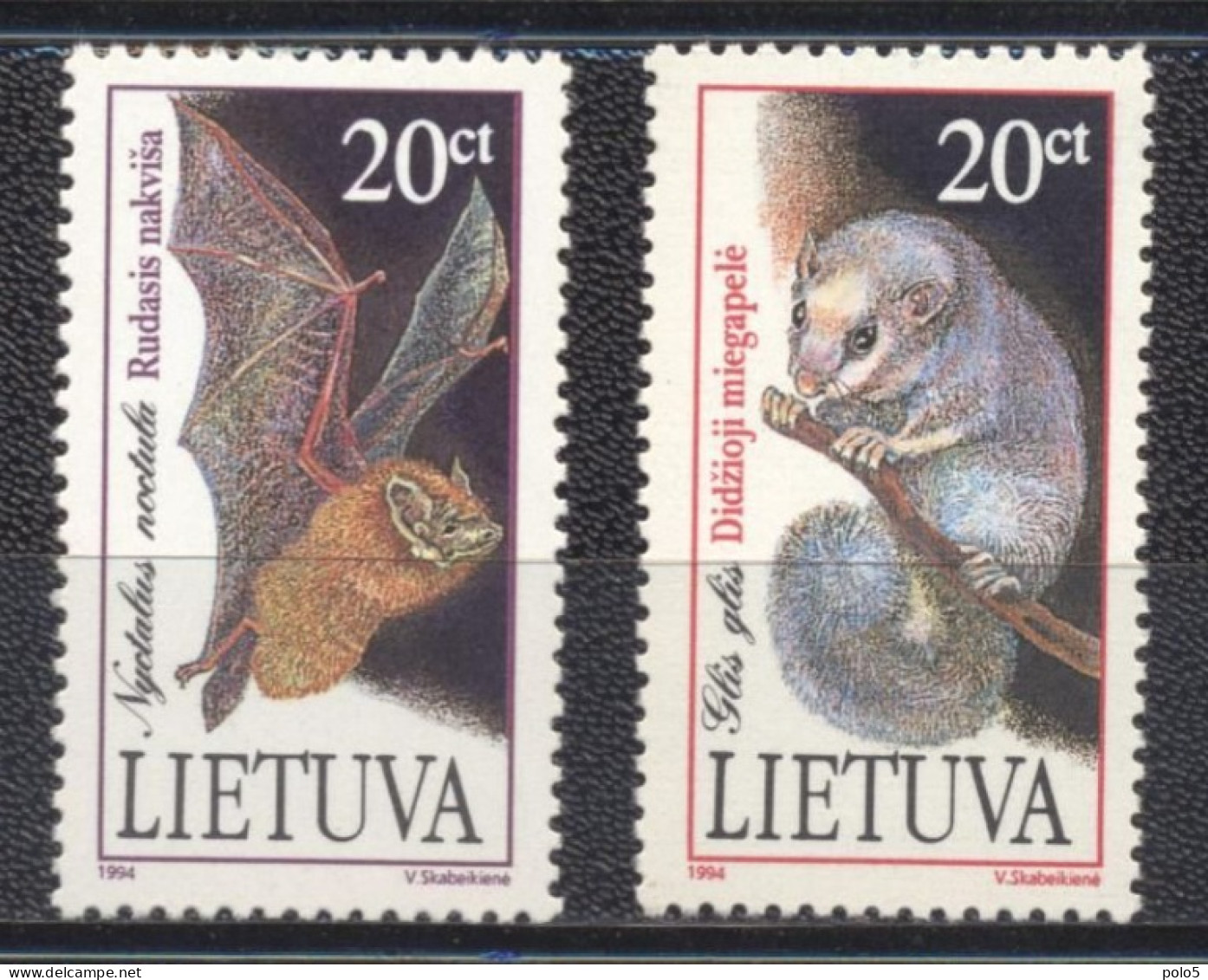 Lituania 1994- Mammals Set (2v) - Lithuania