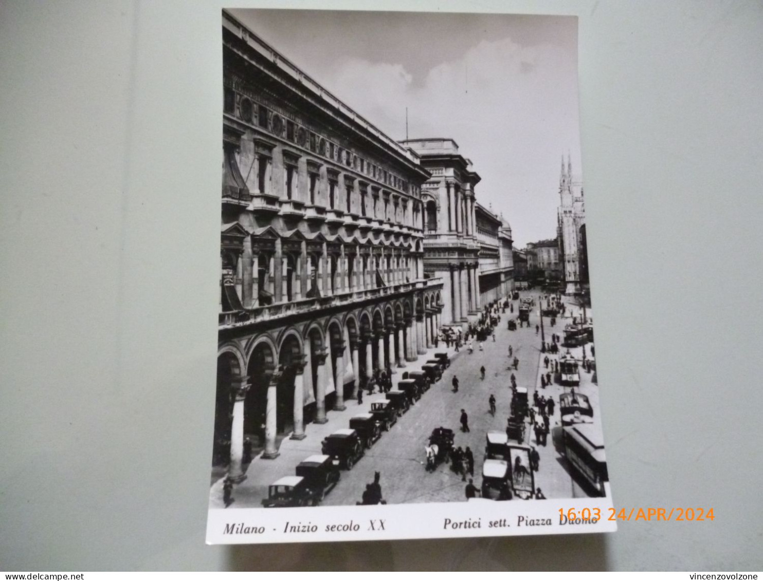 Cartolina "MILANO Inizio Secolo XX  Portici Sett. Piazza Duomo" Edizione Bromofoto Anni 1960 - Milano (Milan)