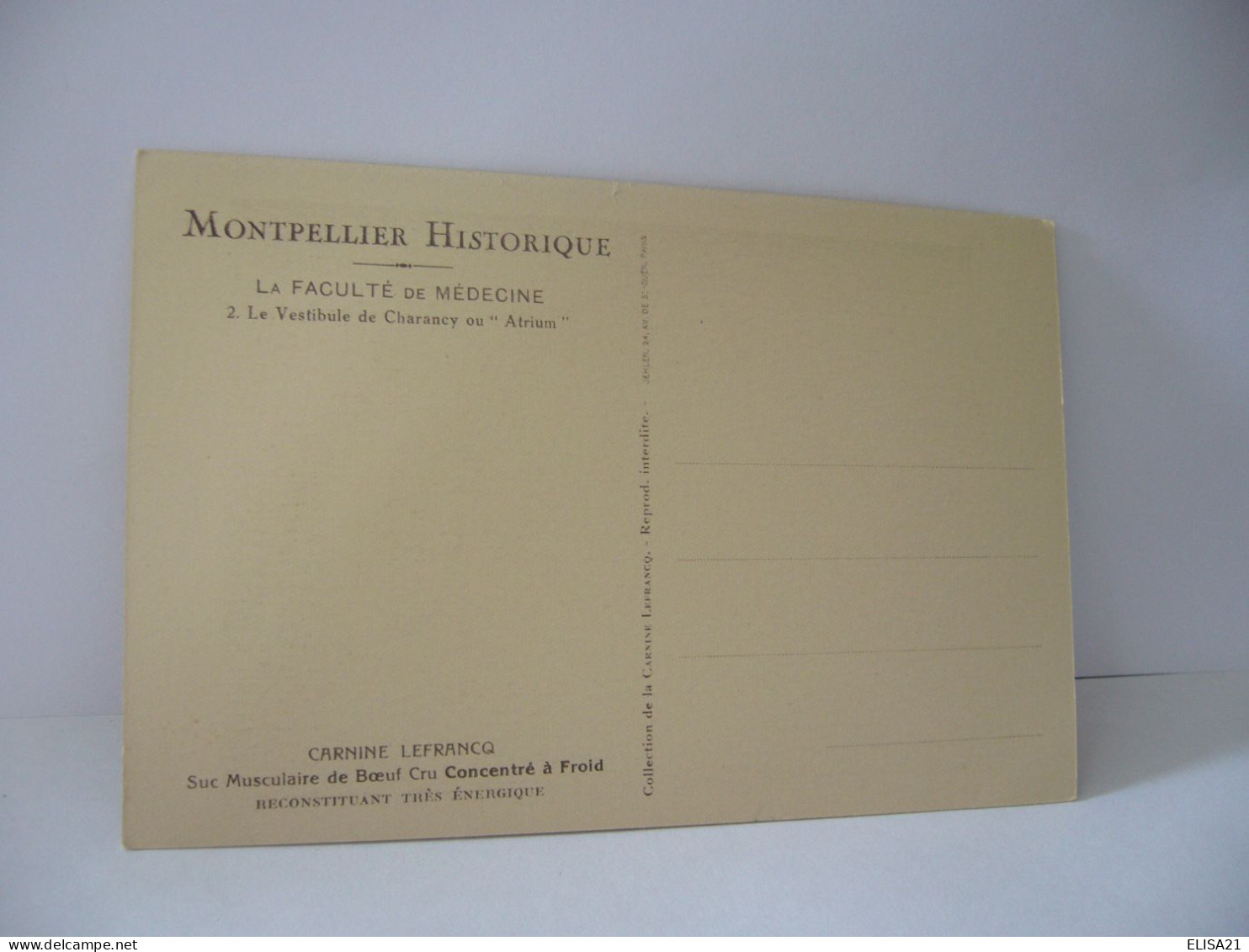 MONTPELLIER HISTORIQUE 34 HERAULT LA FACULTE DE MEDECINE LE VESTIBULE DE CHARANCY OU ATRIUM CPA - Montpellier