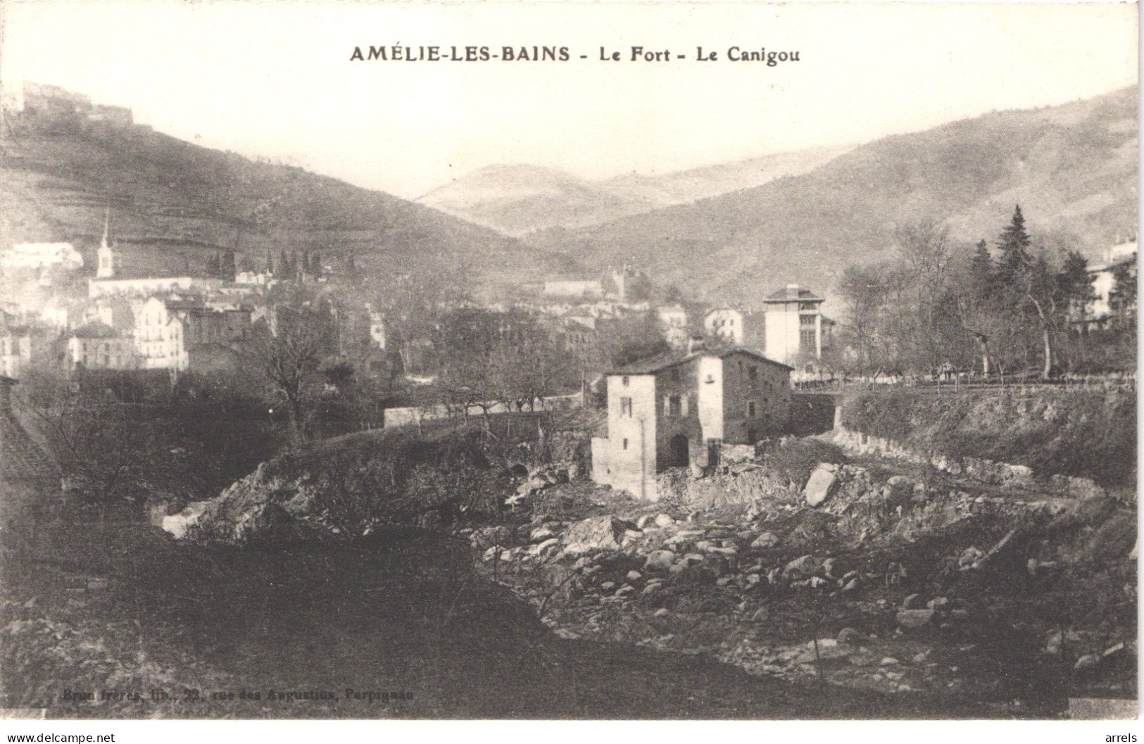 FR66 AMELIE LES BAINS - Brun - Le Fort Et Le Canigou - Belle - Amélie-les-Bains-Palalda