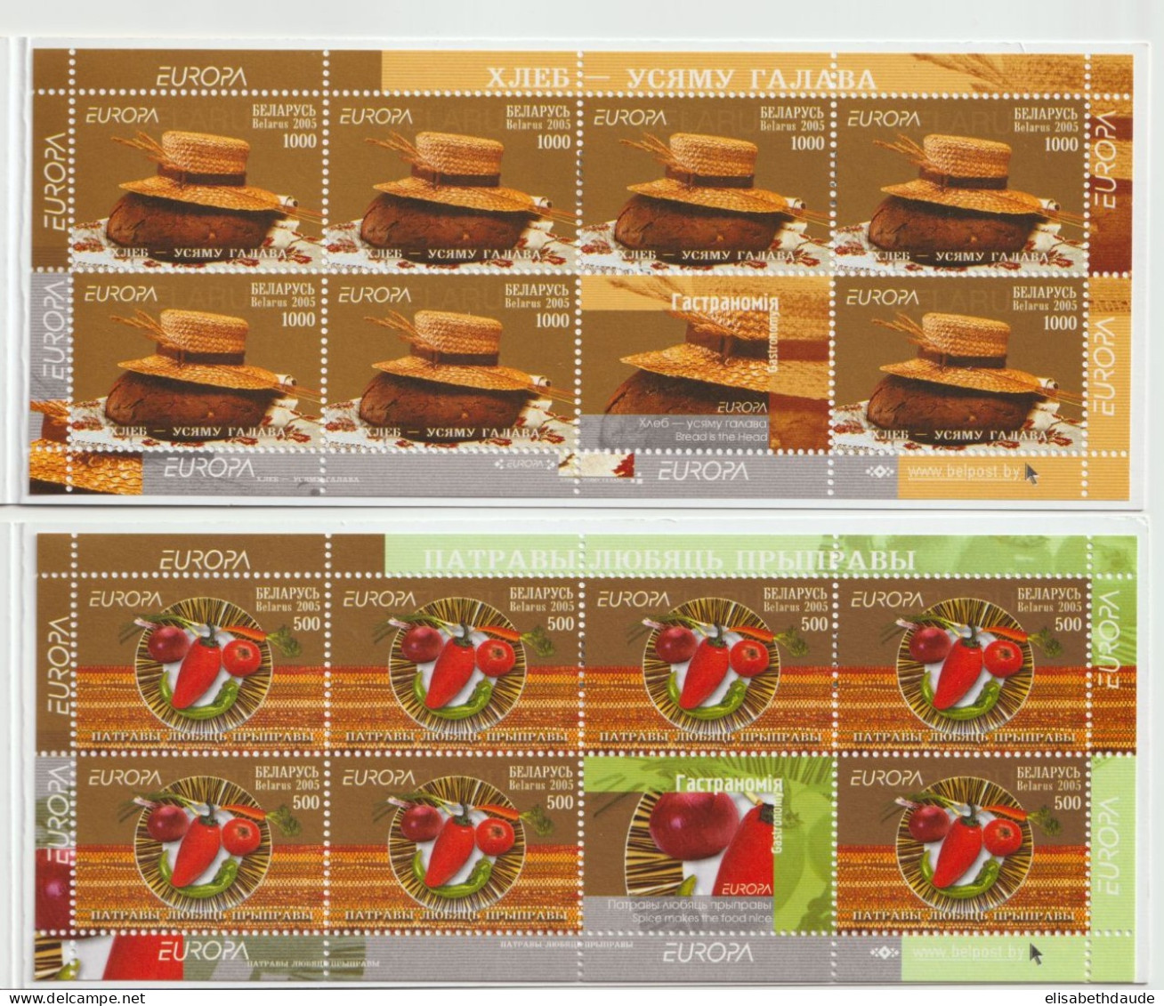 BELARUS - 2005  - EUROPA "GASTRONOMIE" ! - CARNETS YVERT N°528/529 ** MNH - - Wit-Rusland