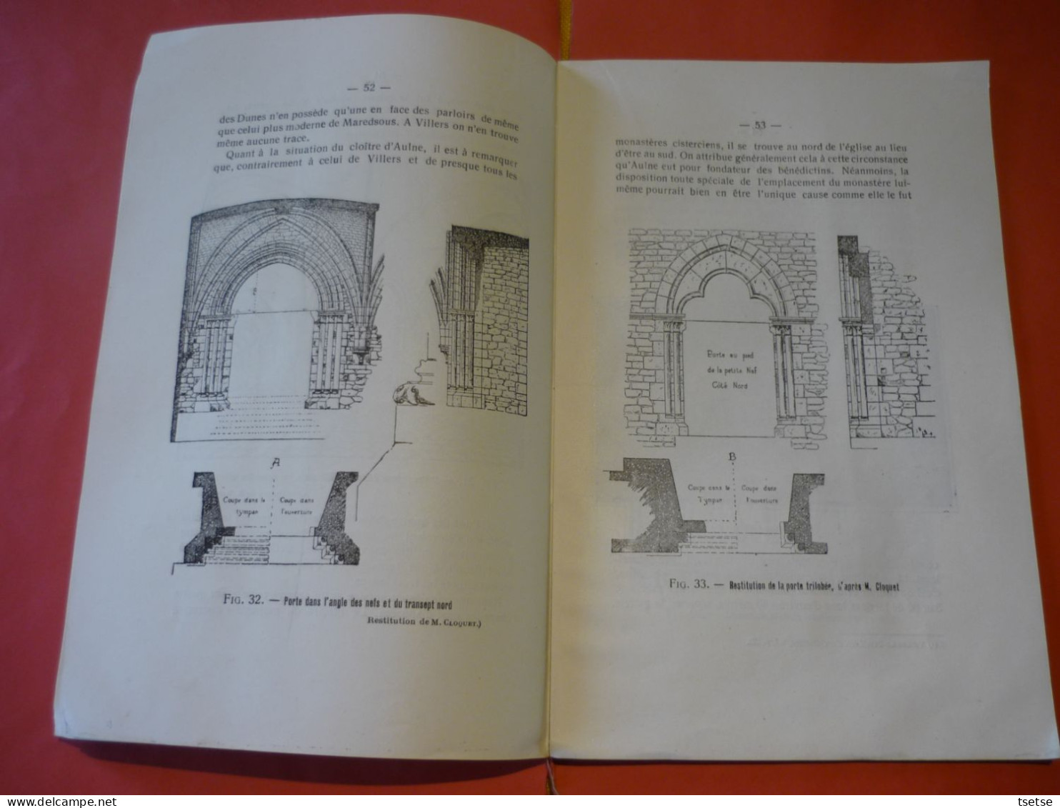 L'Abbaye d'Aulne-la-Riche - Les Ruines d'Aulne , livre écrit par Gustave Boulmont ... vers 1920