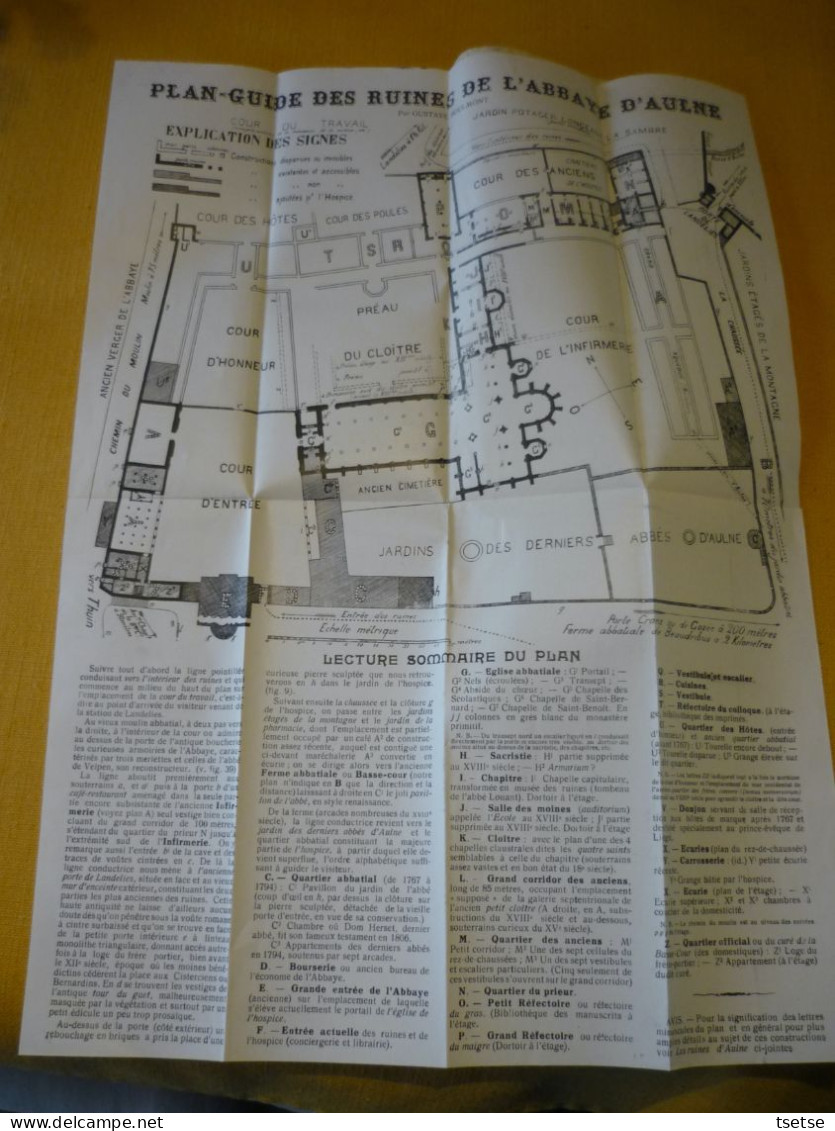 L'Abbaye d'Aulne-la-Riche - Les Ruines d'Aulne , livre écrit par Gustave Boulmont ... vers 1920