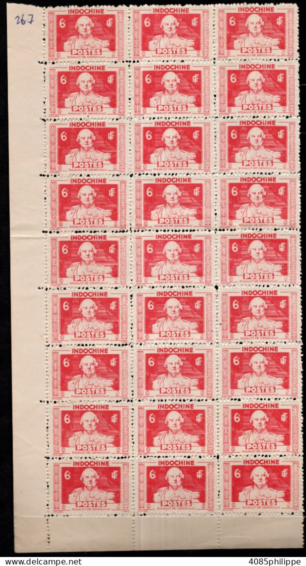 INDOCHINE Timbres-poste N°267** X 27 Neufs Sans Charnières Emis Sans Gomme TB Cote : 27€00 - Ungebraucht