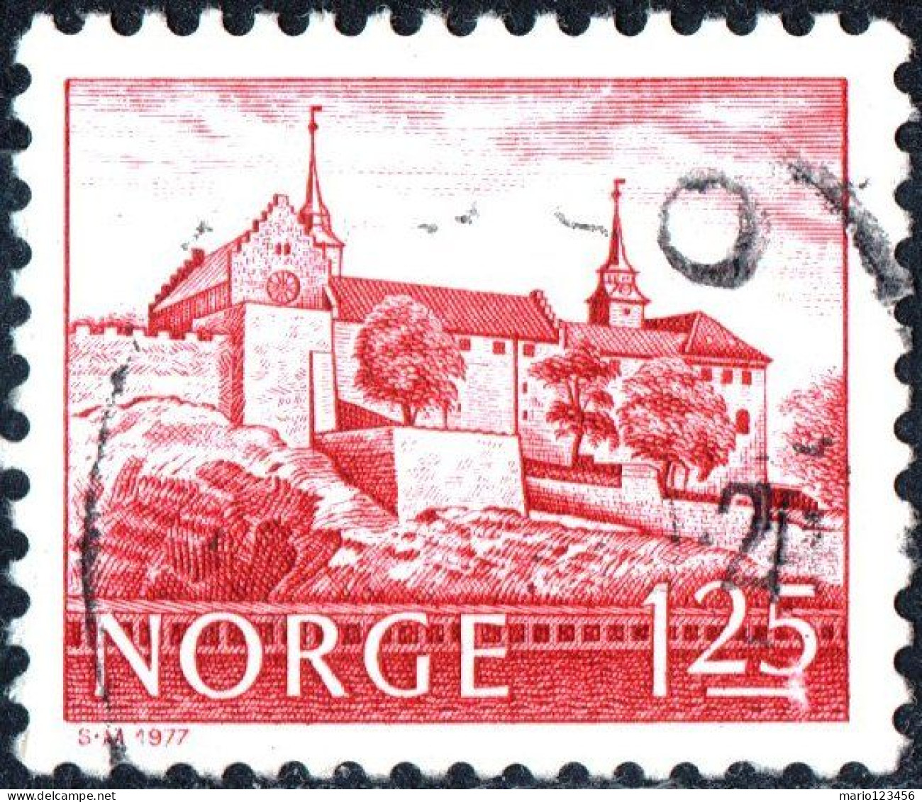 NORVEGIA, NORWAY, PAESAGGI, LANDSCAPE, 1977, USATI Mi:NO 739, Scott:NO 690, Yt:NO 695 - Usati