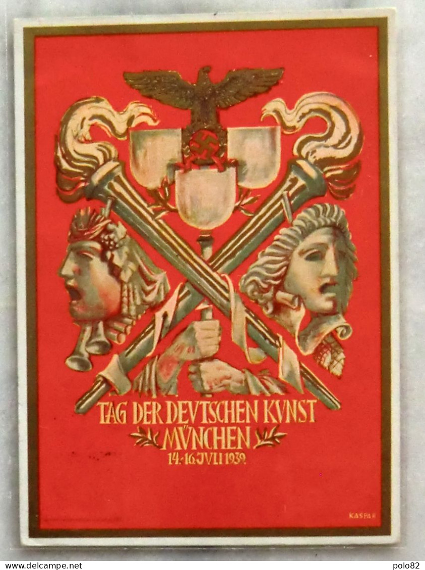 Festkarte Tag Der Deutschen Kunst 1939 München Sonderstempel - Weltkrieg 1939-45