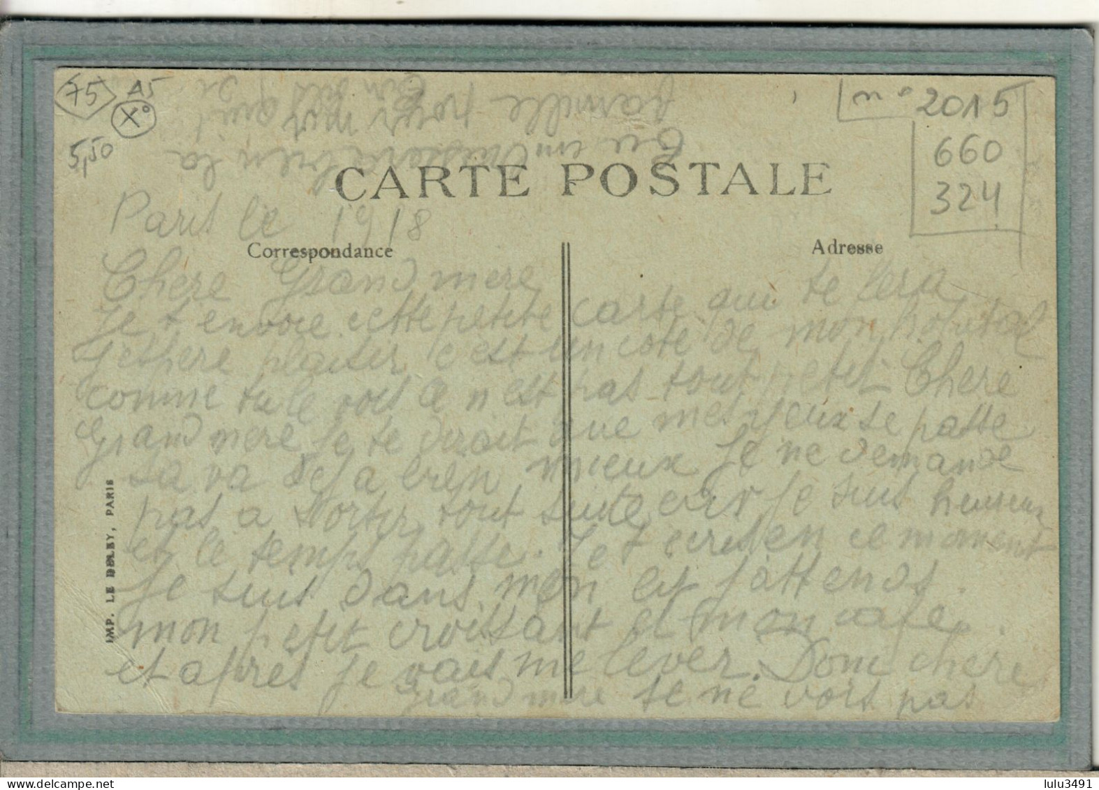 CPA (75)(X°) PARIS - Mots Clés: Hôpital Auxiliaire, Blessés, Complementaire, Militaire Villemin, Temporaire -1918 - Health, Hospitals