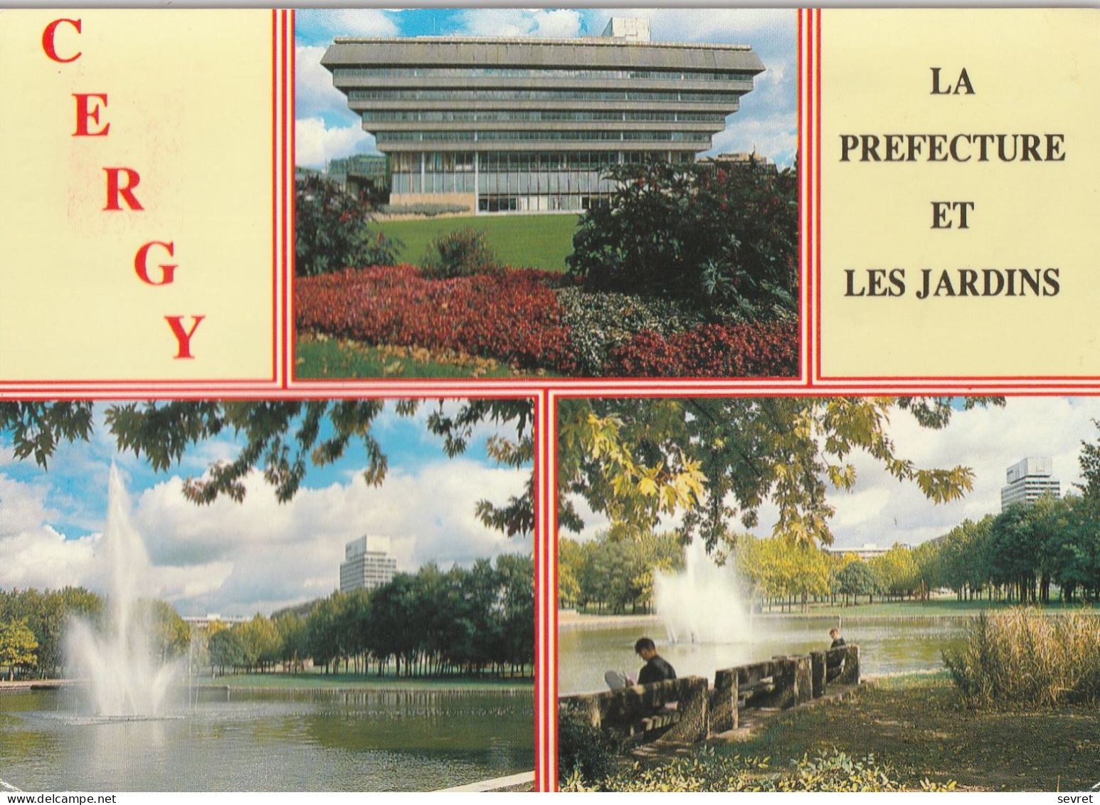 CPM . CERGY . - La Préfecture Et Les Jardins - Cergy Pontoise