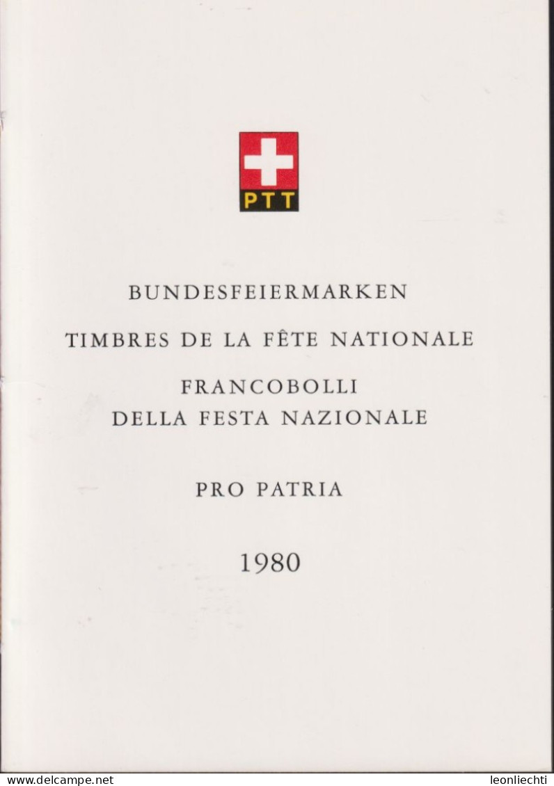 1980 Schweiz PTT Faltblatt Nr.175, ET ° Mi:CH 1174-1179, Zum:CH B186-B189, Handwerkerschilder - Lettres & Documents