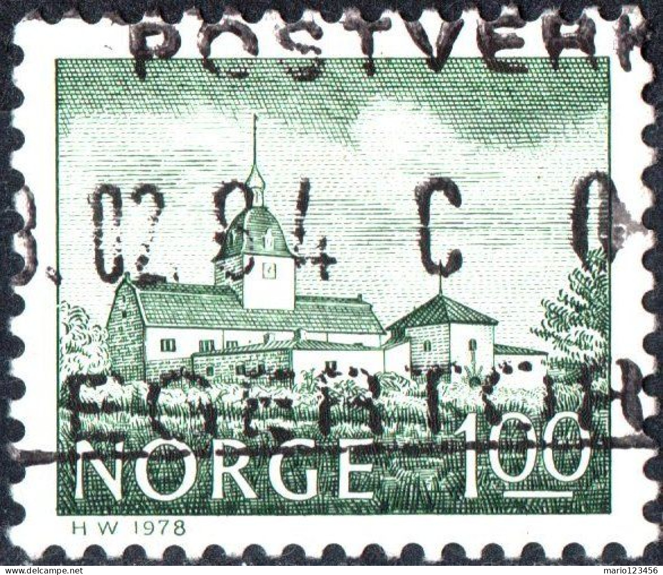 NORVEGIA, NORWAY, PAESAGGI, LANDSCAPE, 1978, USATI Mi:NO 766, Scott:NO 715, Yt:NO 722 - Usati