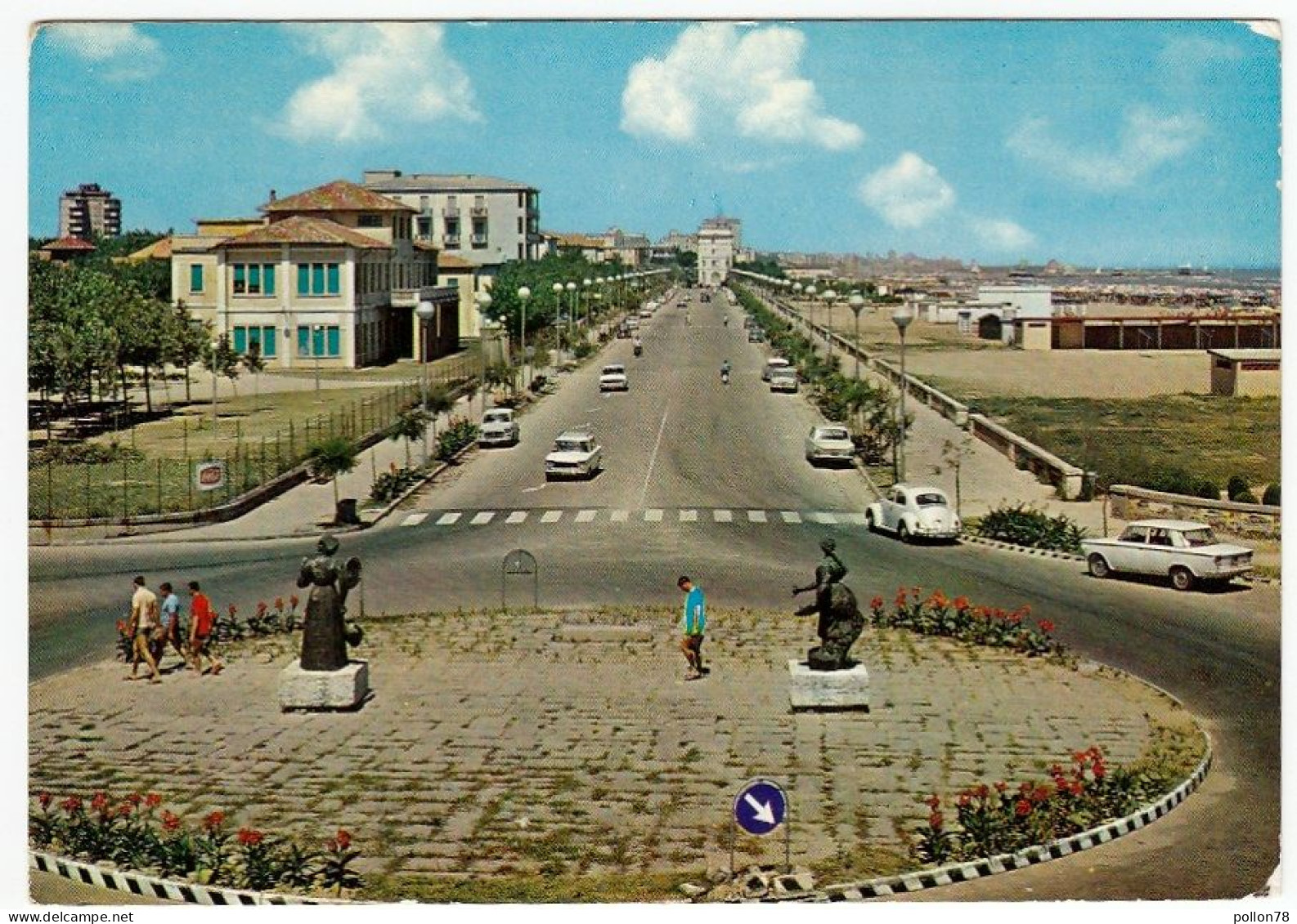 CERVIA - VIALE G. DELEDDA E COLONIA DANTE - RAVENNA - 1969 - AUTOMOBILI - CARS - Ravenna