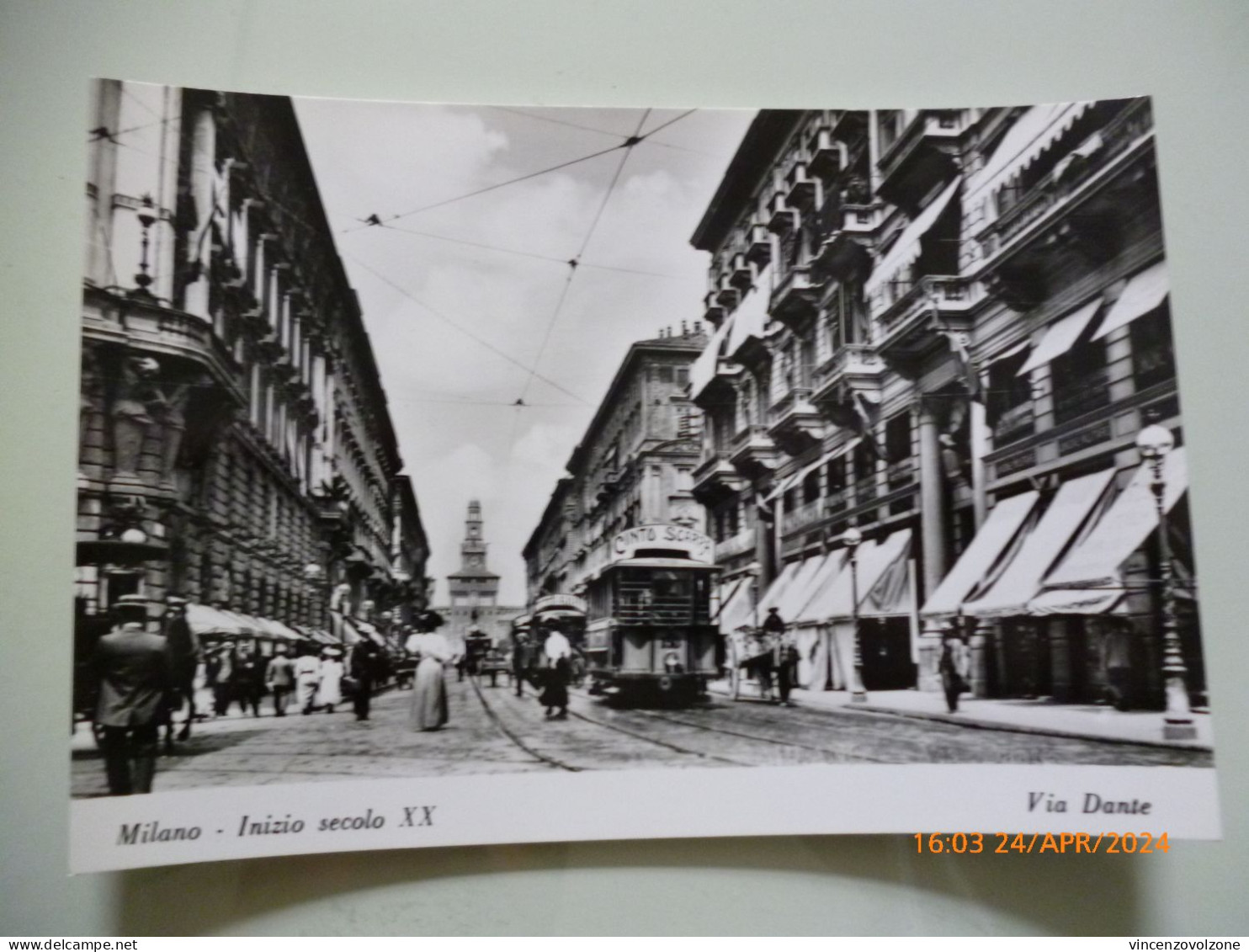 Cartolina "MILANO Inizio Secolo XX Via Dante" Edizione Bromofoto Anni 1960 - Milano (Milan)