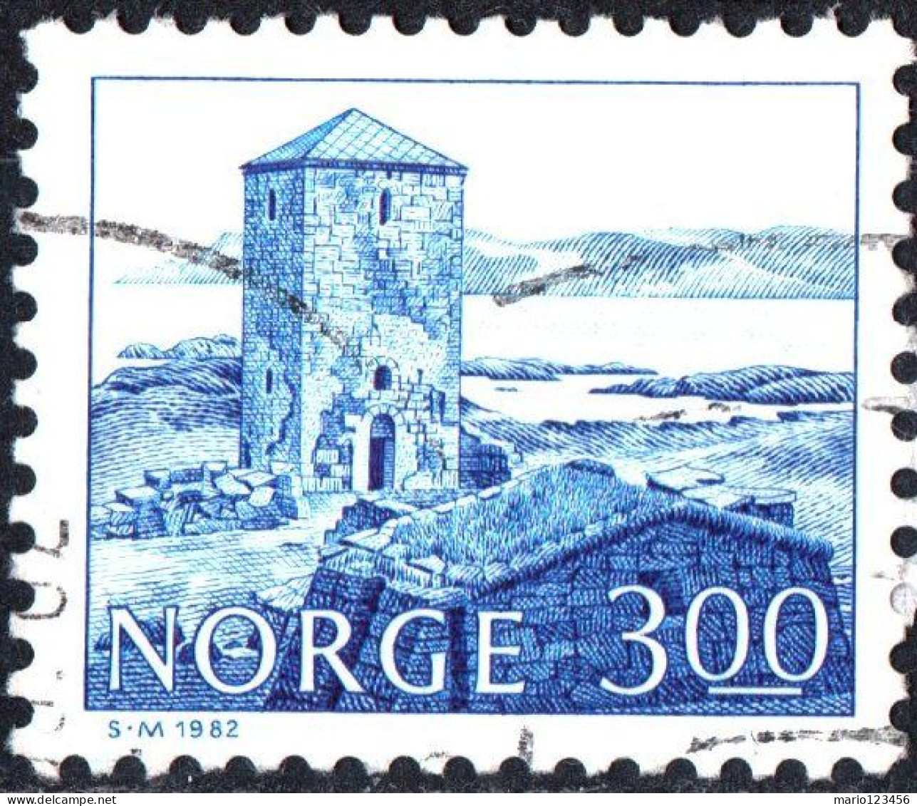 NORVEGIA, NORWAY, PAESAGGI, LANDSCAPE, 1982, USATI Mi:NO 859, Scott:NO 723, Yt:NO 815 - Usados