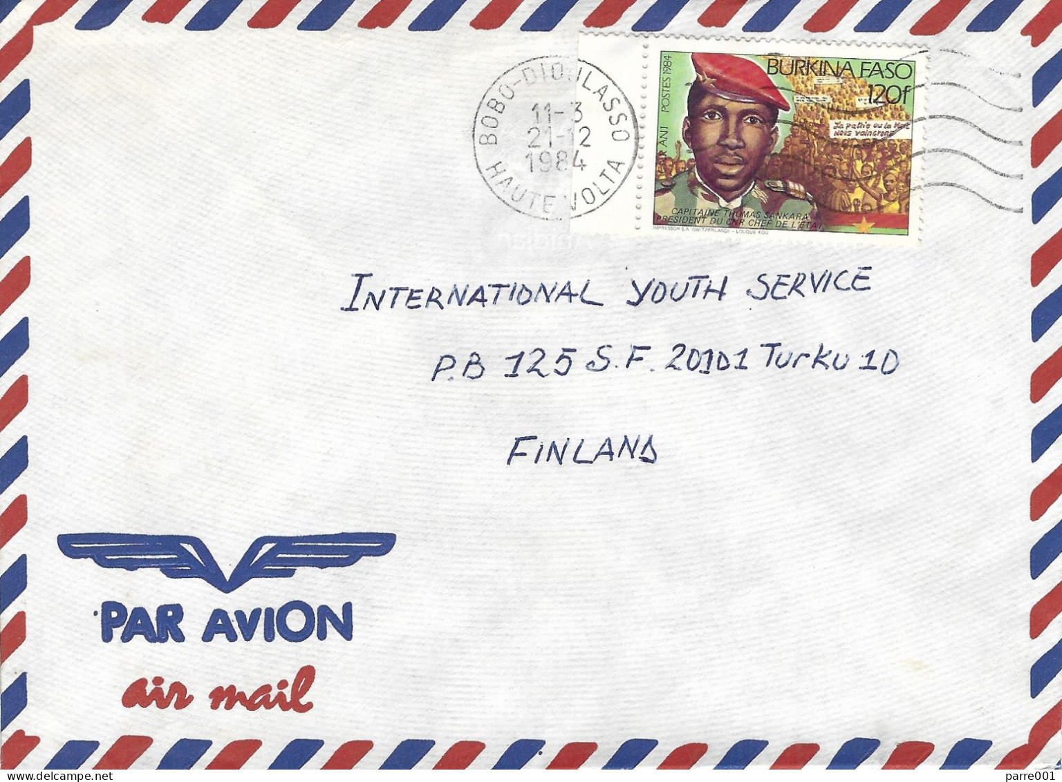 Burkina Faso Haute Volta 1984 Bobo-Dioulasso Captain Thomas Sankara Revolutionary Leader Cover - Burkina Faso (1984-...)