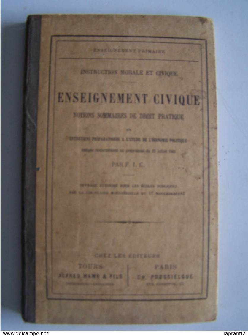 ENSEIGNEMENT CIVIQUE. NOTIONS SOMMAIRES DE DROIT PRATIQUE. - 12-18 Anni