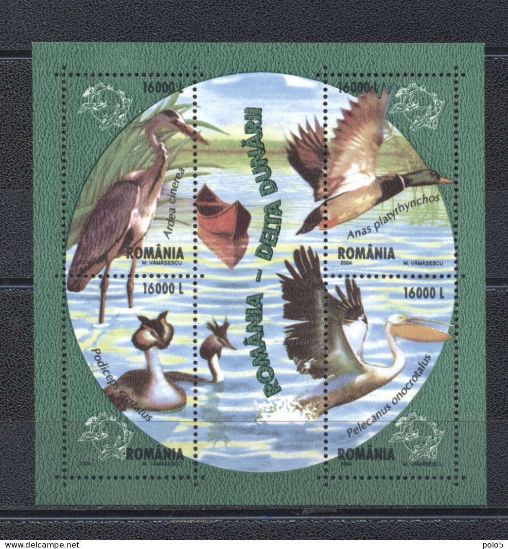 Romania 2004- Birds Of The Danube Delta M/Sheet - Ungebraucht