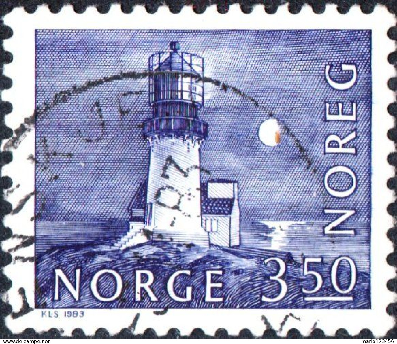 NORVEGIA, NORWAY, PAESAGGI, LANDSCAPE, 1983, USATI Mi:NO 877, Scott:NO 724, Yt:NO 833 - Usados