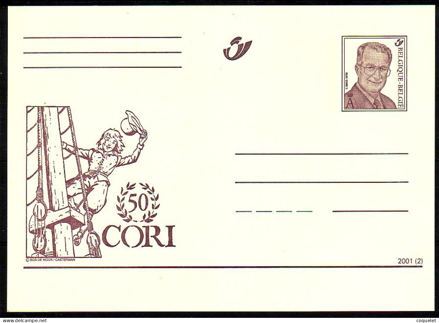 Belgique - Entiers Postaux - Cartes Illustrées N° 80 # 50 Ans De CORI - Bandes Dessinées