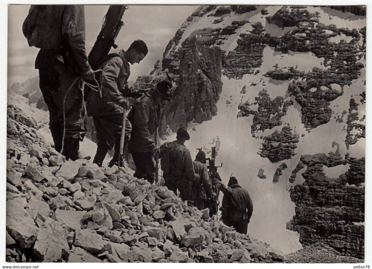 ALPINI - ARTIGLIERI DI MONTAGNA - RITORNO A VALLE - DOLOMITI - TOFANE - Manöver