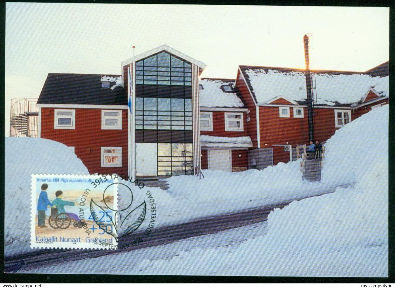 Mk Greenland Maximum Card 1996 MiNr 296 Y | Greenland Society Of Handicapped And Disabled #max-0060 - Maximumkarten (MC)