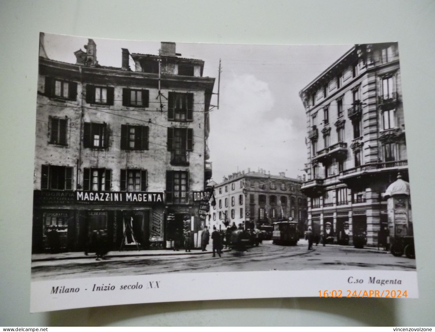 Cartolina "MILANO Inizio Secolo XX  C,so Magenta"  Edizione Bromofoto Anni 1960 - Milano