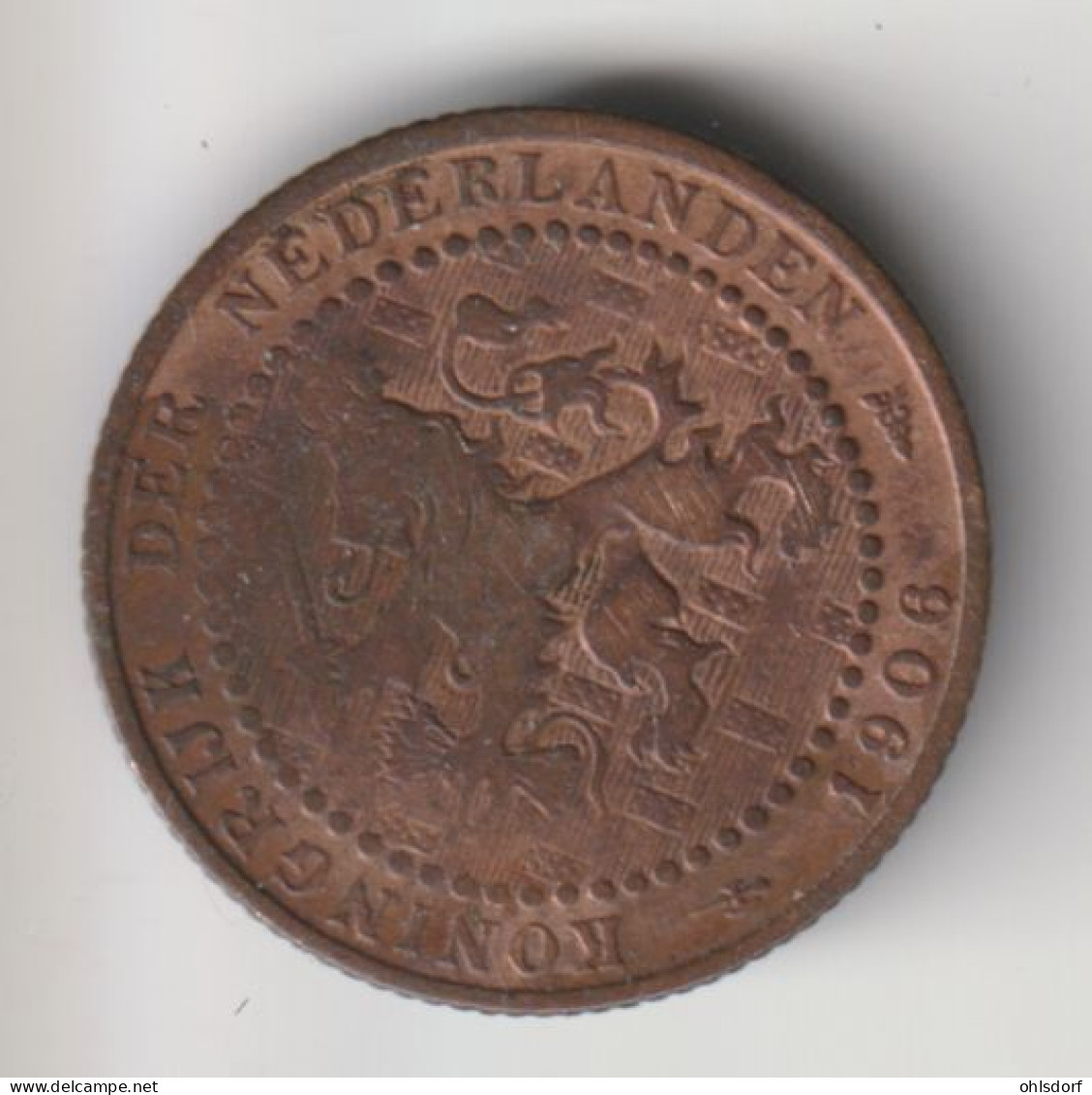 NEDERLAND 1906: 1 Cent, KM 132 - 1 Cent