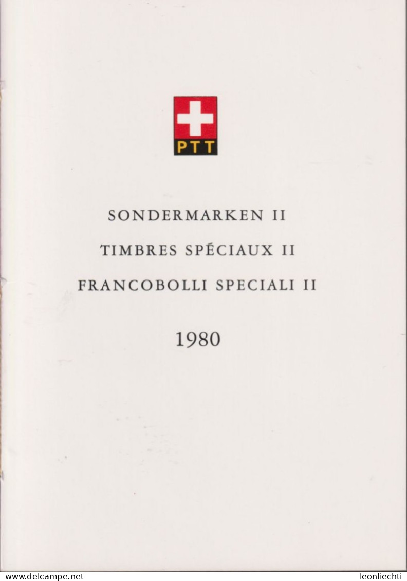 1980 Schweiz PTT Faltblatt Nr.176, ET ° Mi:CH 1184-1186, Zum:CH 642-644, Sondermarken II - Lettres & Documents