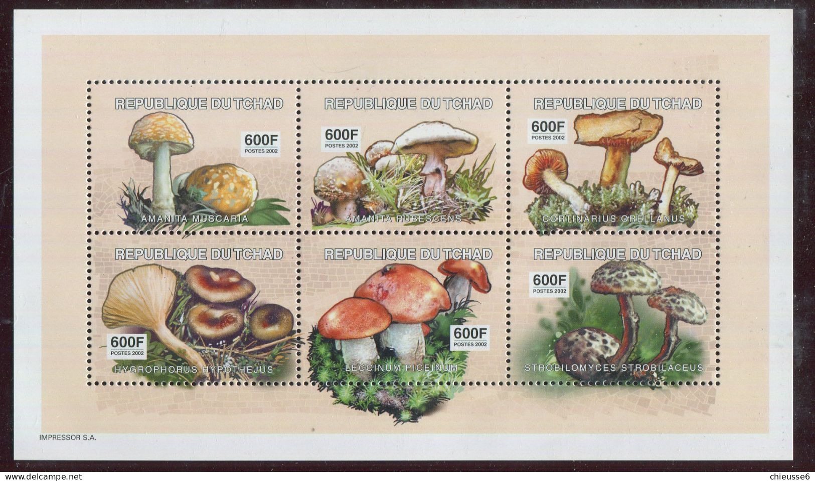 Tchad ** N° 1475 à 1480 En Feuillet - Champignons - Tchad (1960-...)